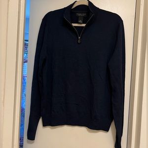 The Men’s Store Bloomingdales Navy Cashmere Half Zip Up
